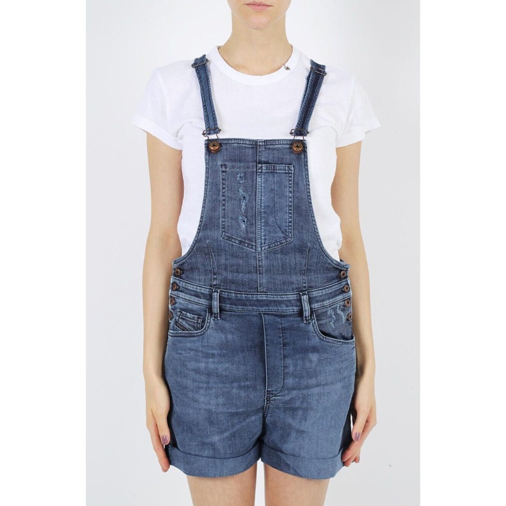 $348 Diesel Women’s Jampet Ne Overall Joggjeans Division Denim Blue Size S